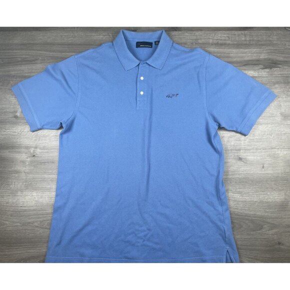 Greg Norman Other - Greg Norman Mens Size XXL Golf Polo Shirt Solid Logo Color Blue 100% Cotton